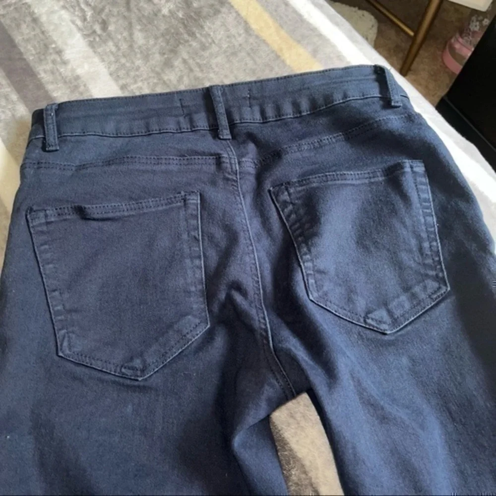 Zara high waisted dark denim striped accent jeans - Picture 7 of 8